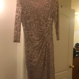 Blush colored formal dress with size 7 shoes